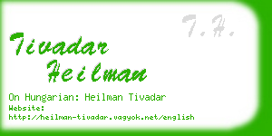 tivadar heilman business card